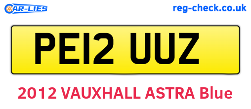 PE12UUZ are the vehicle registration plates.