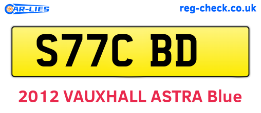 S77CBD are the vehicle registration plates.