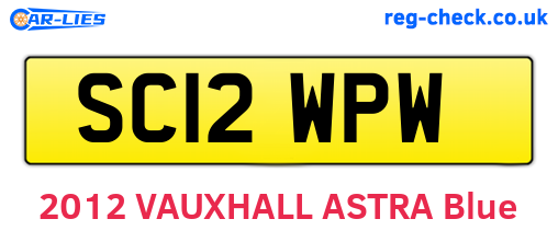 SC12WPW are the vehicle registration plates.