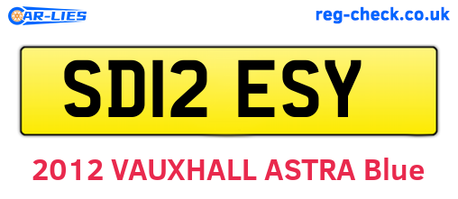SD12ESY are the vehicle registration plates.