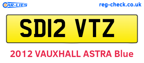 SD12VTZ are the vehicle registration plates.