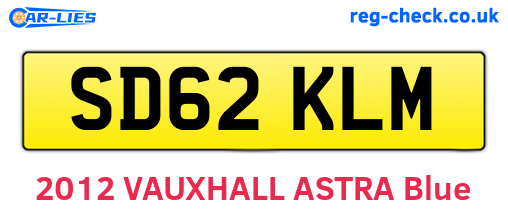 SD62KLM are the vehicle registration plates.