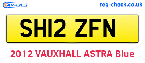SH12ZFN are the vehicle registration plates.