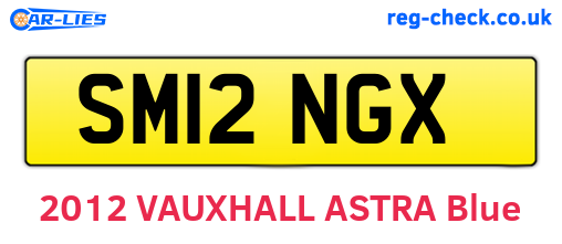 SM12NGX are the vehicle registration plates.
