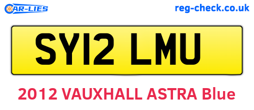 SY12LMU are the vehicle registration plates.