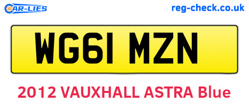 WG61MZN are the vehicle registration plates.