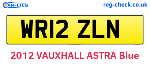 WR12ZLN are the vehicle registration plates.