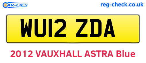 WU12ZDA are the vehicle registration plates.