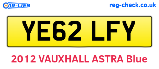 YE62LFY are the vehicle registration plates.
