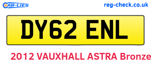 DY62ENL are the vehicle registration plates.