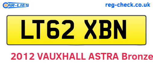 LT62XBN are the vehicle registration plates.