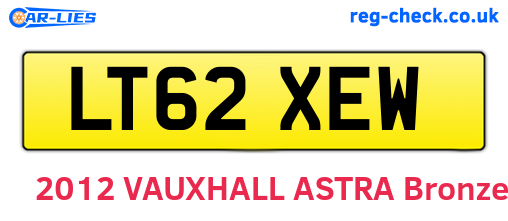 LT62XEW are the vehicle registration plates.