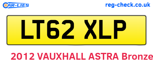 LT62XLP are the vehicle registration plates.