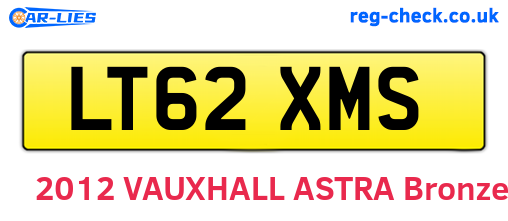 LT62XMS are the vehicle registration plates.