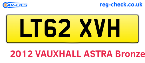 LT62XVH are the vehicle registration plates.