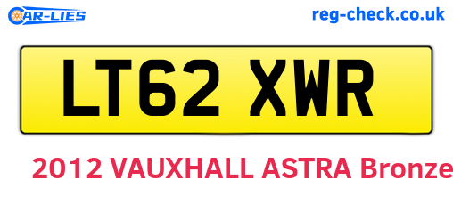 LT62XWR are the vehicle registration plates.