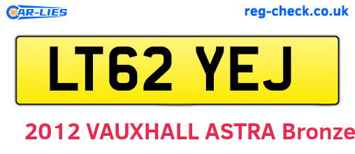 LT62YEJ are the vehicle registration plates.