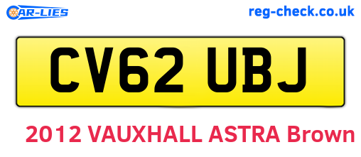 CV62UBJ are the vehicle registration plates.