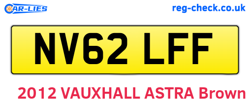 NV62LFF are the vehicle registration plates.