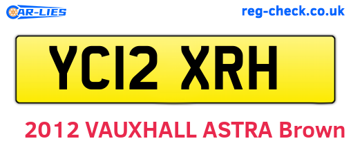 YC12XRH are the vehicle registration plates.