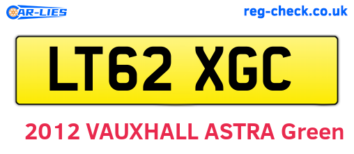 LT62XGC are the vehicle registration plates.