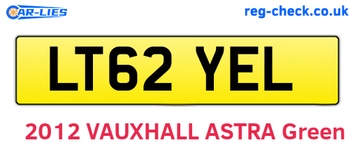 LT62YEL are the vehicle registration plates.