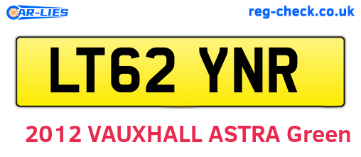 LT62YNR are the vehicle registration plates.