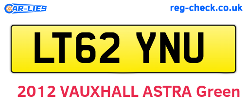 LT62YNU are the vehicle registration plates.