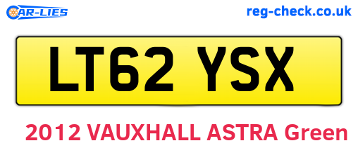 LT62YSX are the vehicle registration plates.