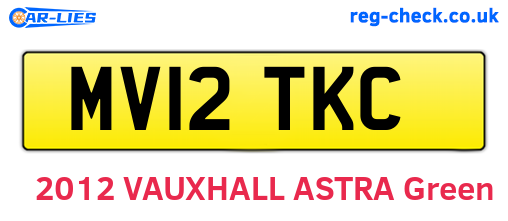 MV12TKC are the vehicle registration plates.