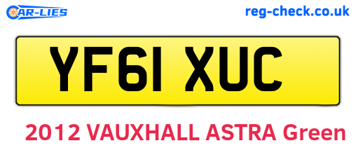 YF61XUC are the vehicle registration plates.