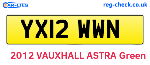 YX12WWN are the vehicle registration plates.
