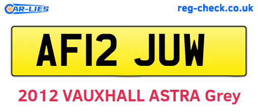 AF12JUW are the vehicle registration plates.