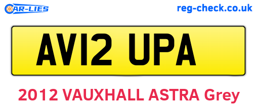 AV12UPA are the vehicle registration plates.