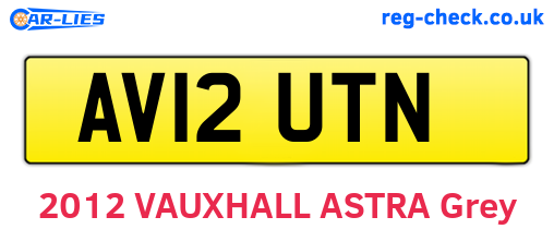 AV12UTN are the vehicle registration plates.
