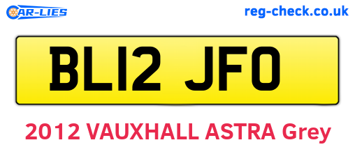 BL12JFO are the vehicle registration plates.