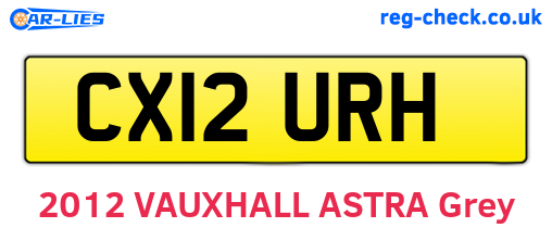 CX12URH are the vehicle registration plates.