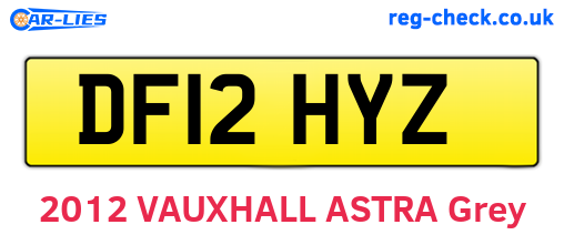 DF12HYZ are the vehicle registration plates.