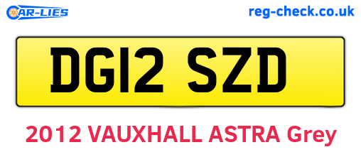 DG12SZD are the vehicle registration plates.