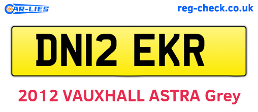DN12EKR are the vehicle registration plates.