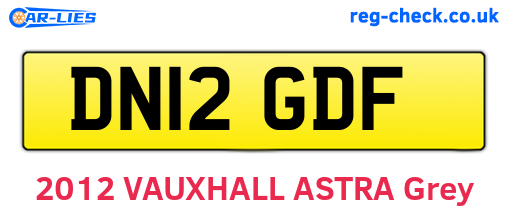 DN12GDF are the vehicle registration plates.