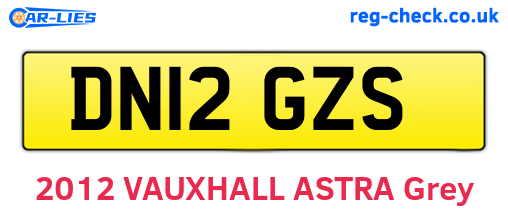 DN12GZS are the vehicle registration plates.