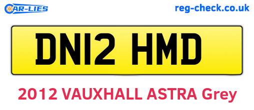DN12HMD are the vehicle registration plates.