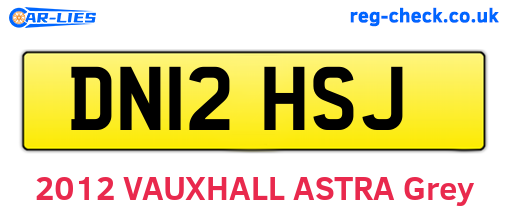 DN12HSJ are the vehicle registration plates.