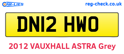 DN12HWO are the vehicle registration plates.
