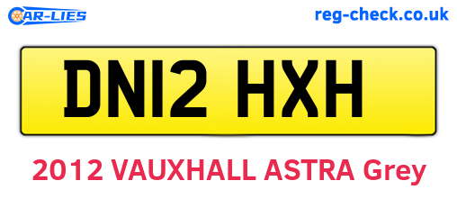 DN12HXH are the vehicle registration plates.