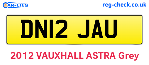 DN12JAU are the vehicle registration plates.