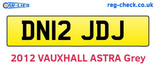 DN12JDJ are the vehicle registration plates.