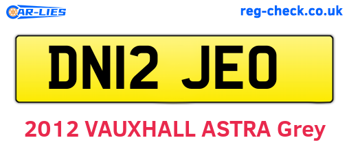 DN12JEO are the vehicle registration plates.
