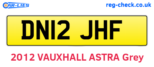 DN12JHF are the vehicle registration plates.